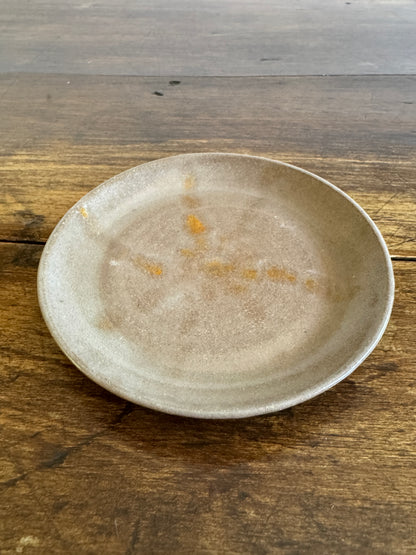 Small Brown and Orange Pottery Ring Dish