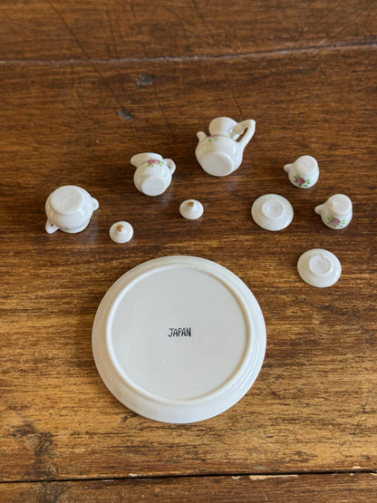 Pick One : Pink or Blue Floral Mini Tea Set - Made in Japan