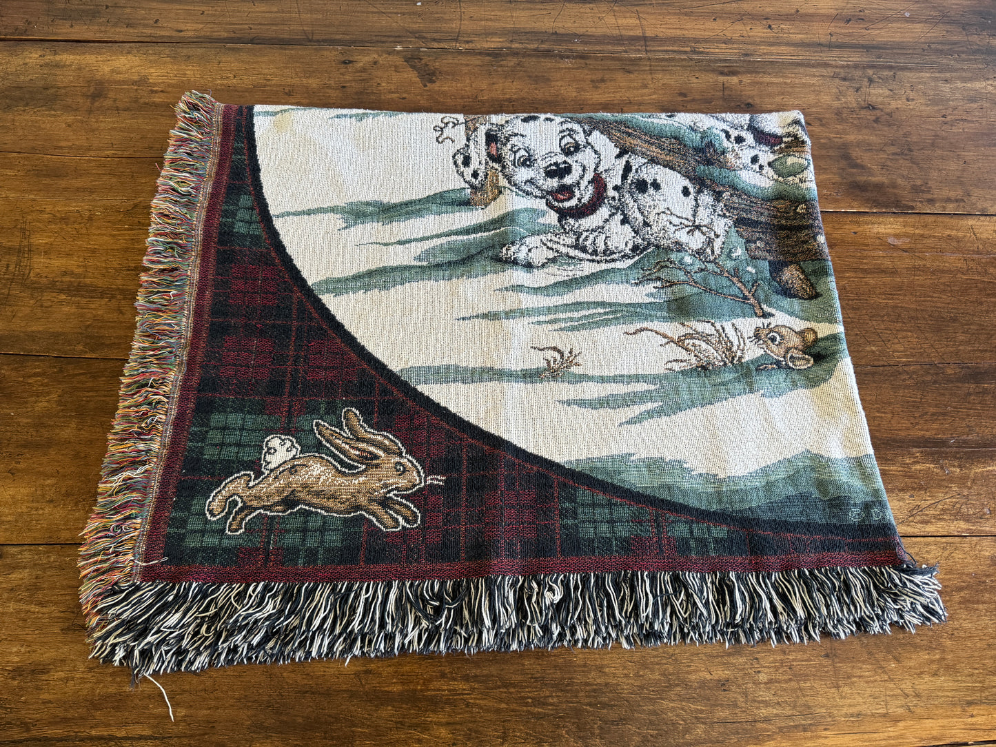 Vintage 101 Dalmatians Disney Tapestry Throw Blanket