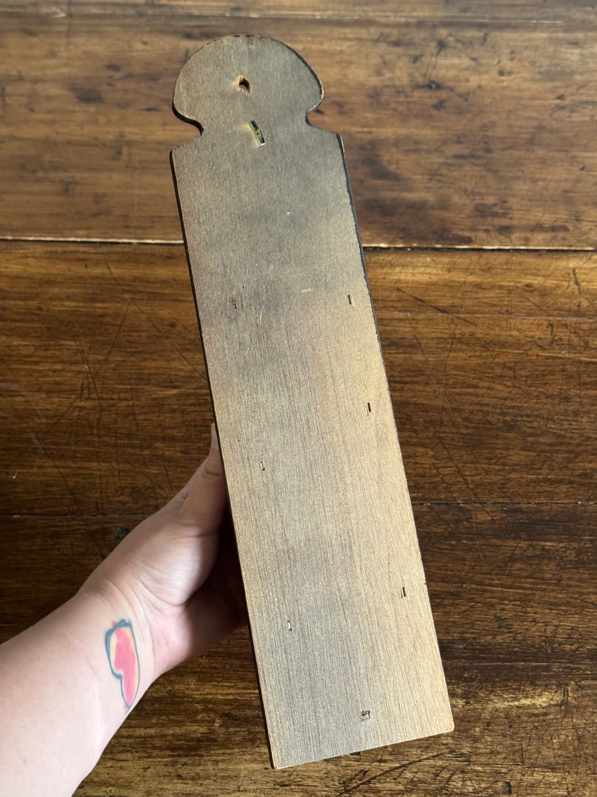 Wooden Nautical Long Match Holder with Ship Embellishment