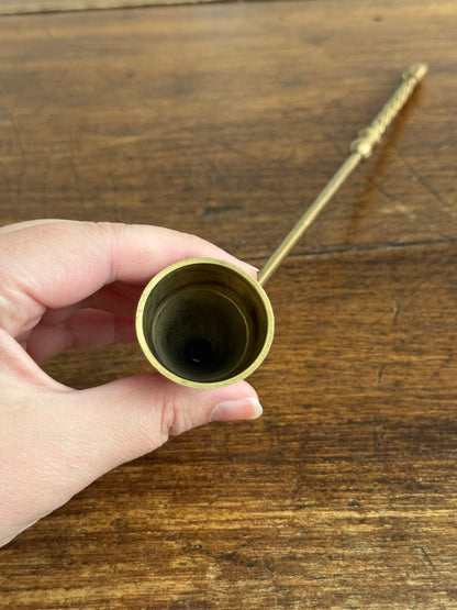 Vintage Brass Candle Snuffer with Thicker Swirled Handle