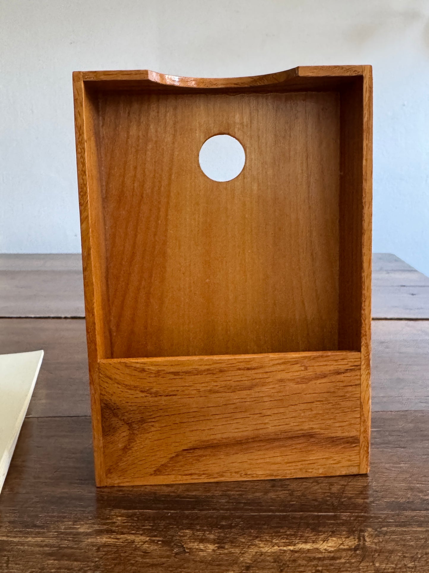 Small Wood Note Tray with Papers from Murray Hall