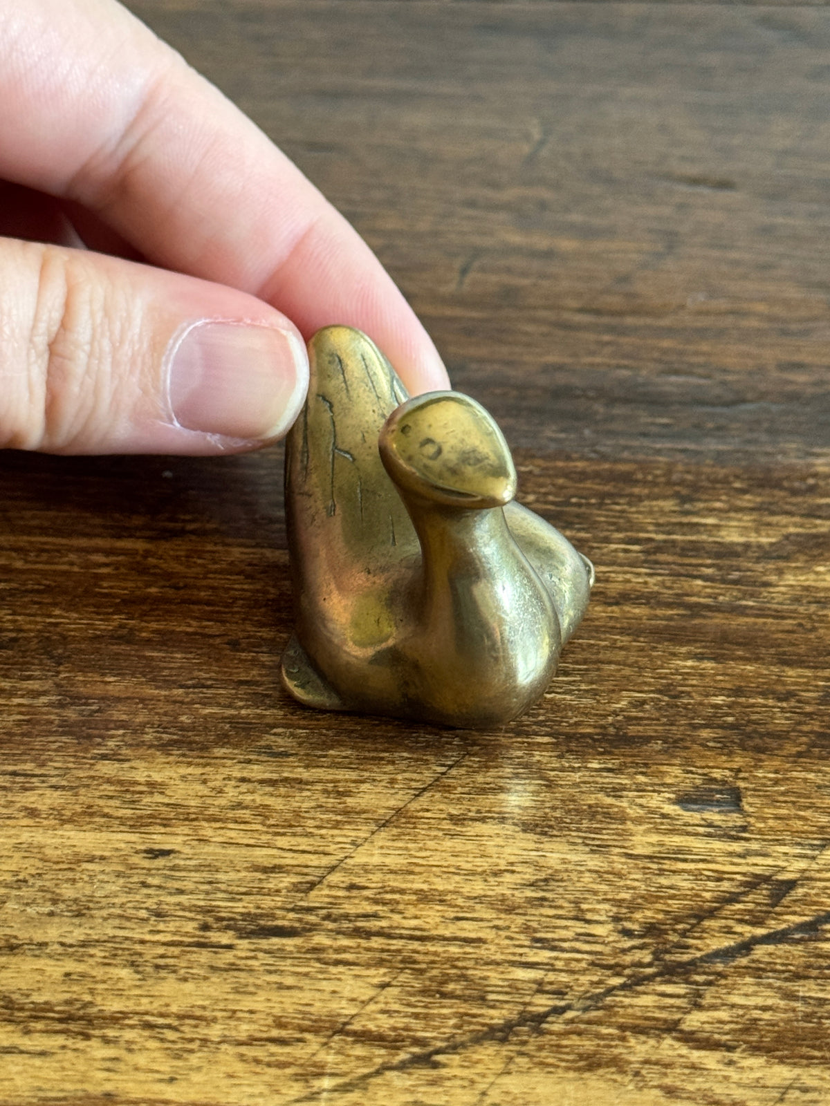 Miniature Brass Bird Figurine - Brass Duck/Swan Mini