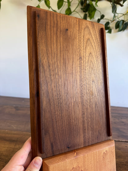 Wood Serving Board with Raised Platform and Edge Guards - Made in Canada