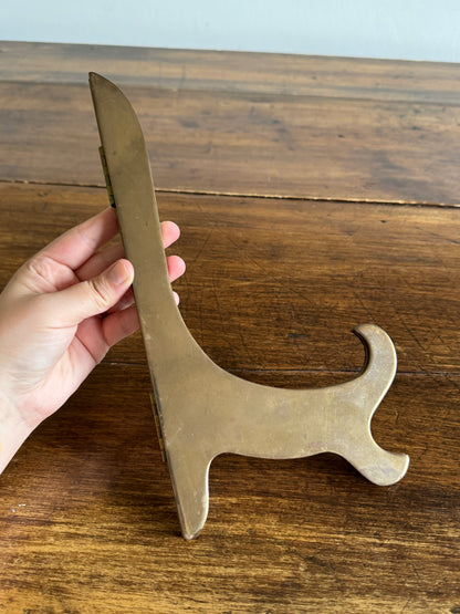 Large Vintage Brass Stand - Folding Brass Art Stand