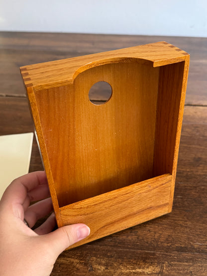 Small Wood Note Tray with Papers from Murray Hall