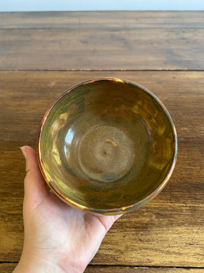 Small Mixed Neutral Coloureed Pottery Bowl