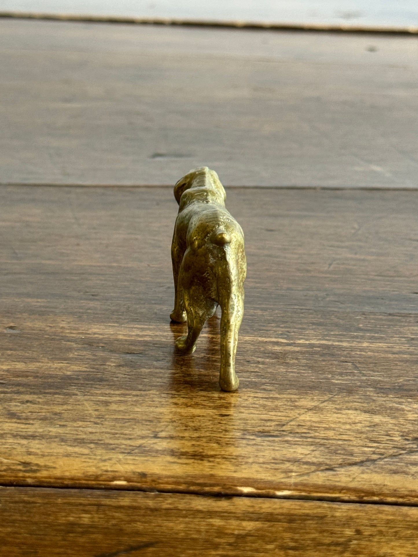 Small Brass Pointer Dog Figurine - Brass Hunting Dog
