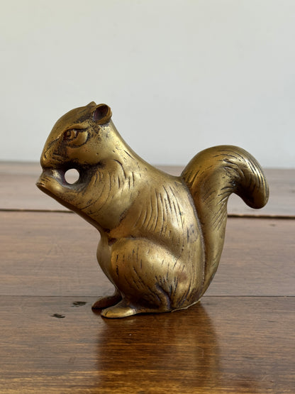 Vintage Brass Squirrel Figurine