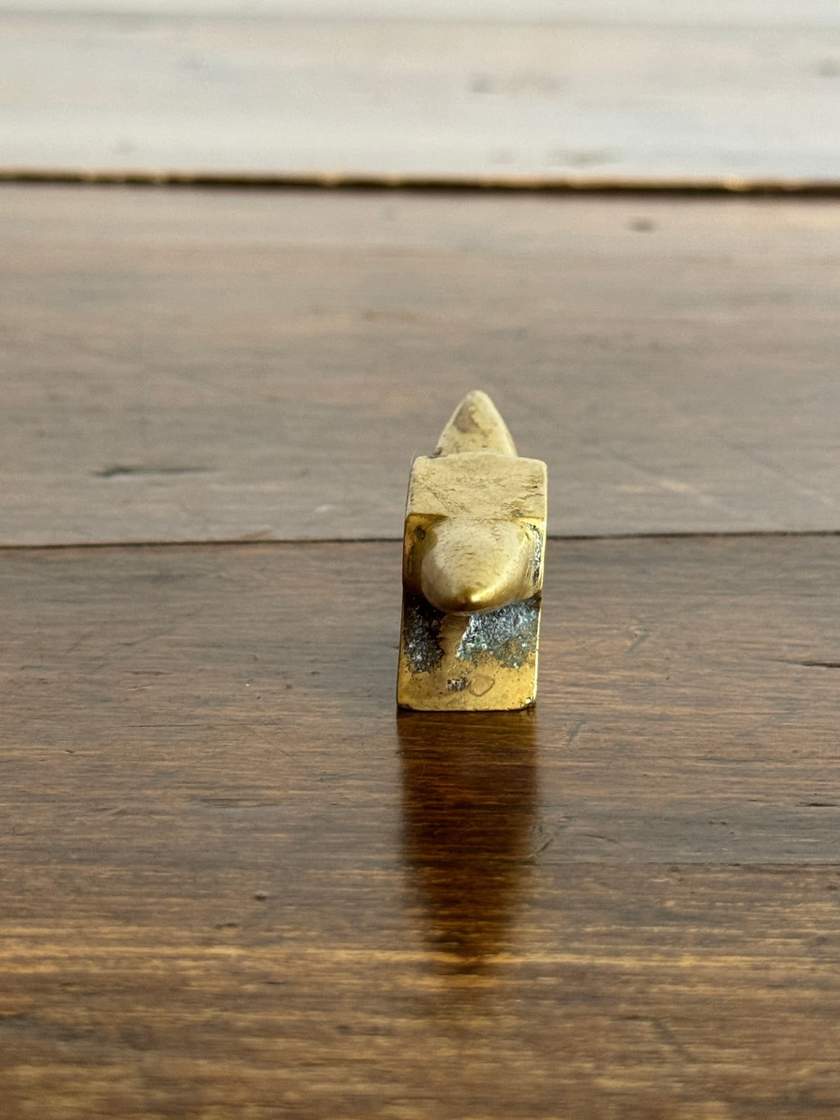 Miniature Brass Anvil Paperweight Figurine