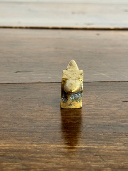 Miniature Brass Anvil Paperweight Figurine