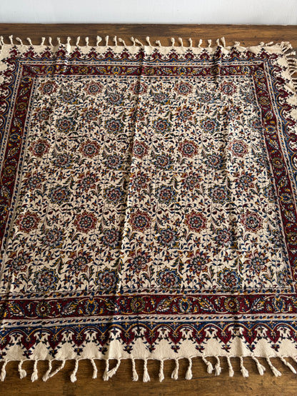 Printed Cloth Table Cover with Tassel Detailing Made in Iran