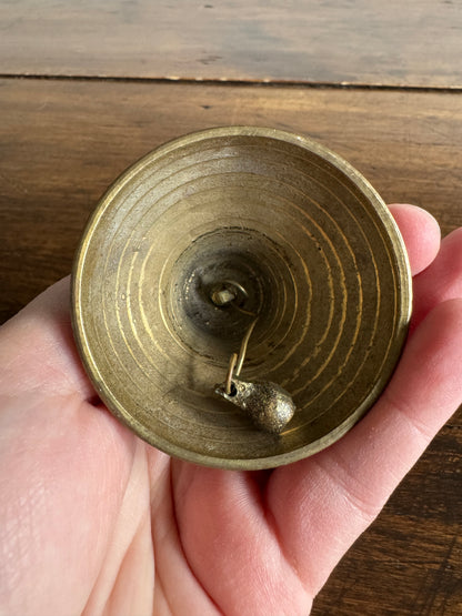 Vintage Brass Decorative Bell with Simple Post