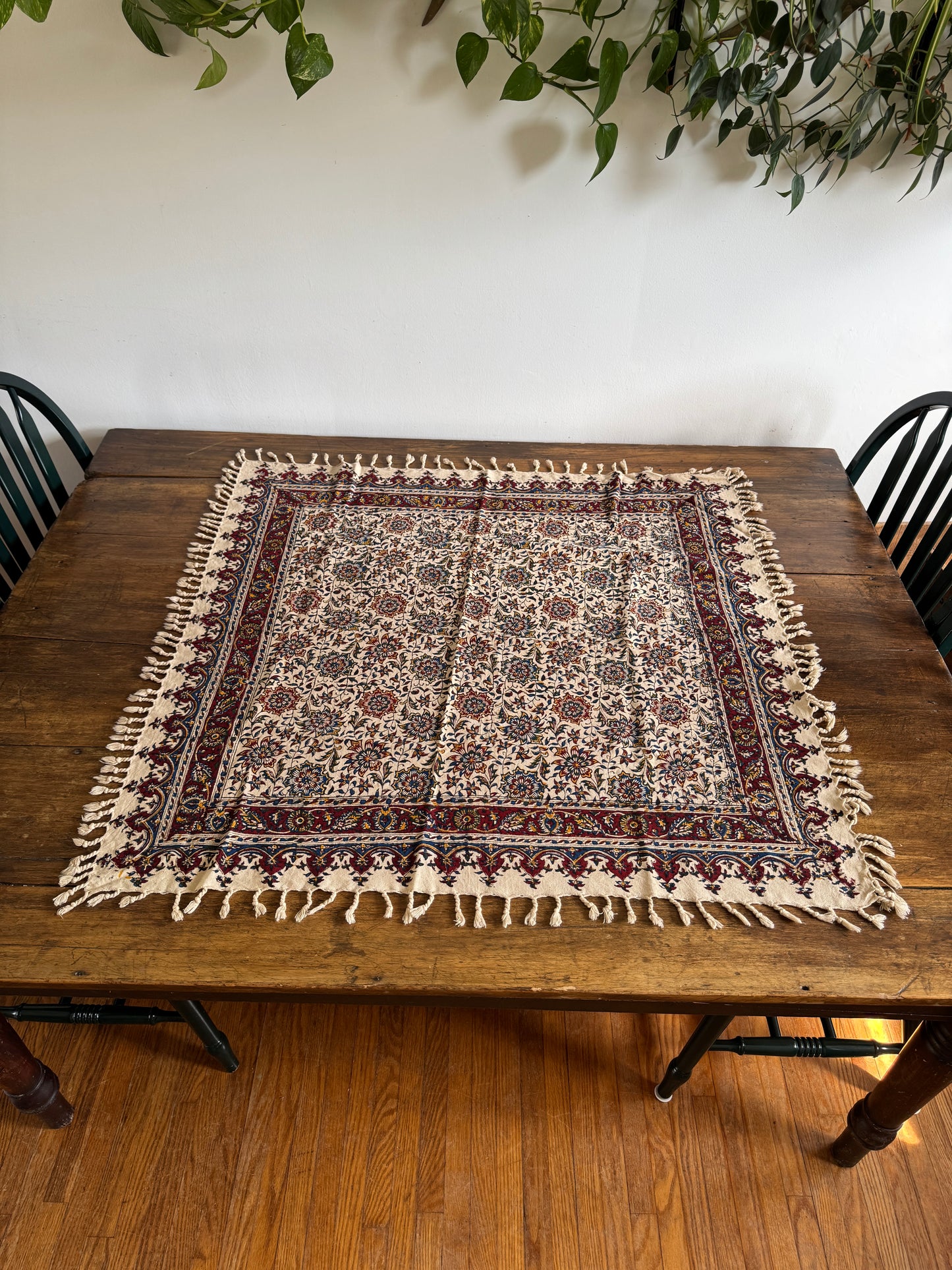 Printed Cloth Table Cover with Tassel Detailing Made in Iran