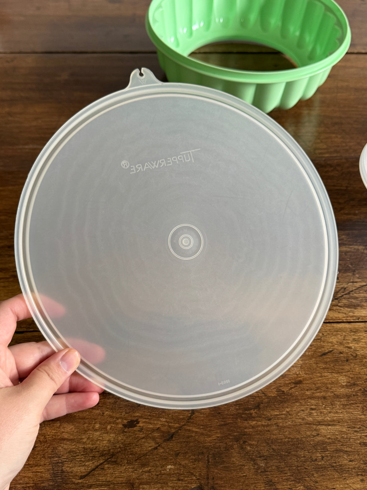 Vintage Green Plastic Tupperware Jello Ring Mold