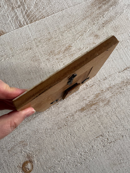 Little Market Inlay Bone Photo Frame with Herringbone Design