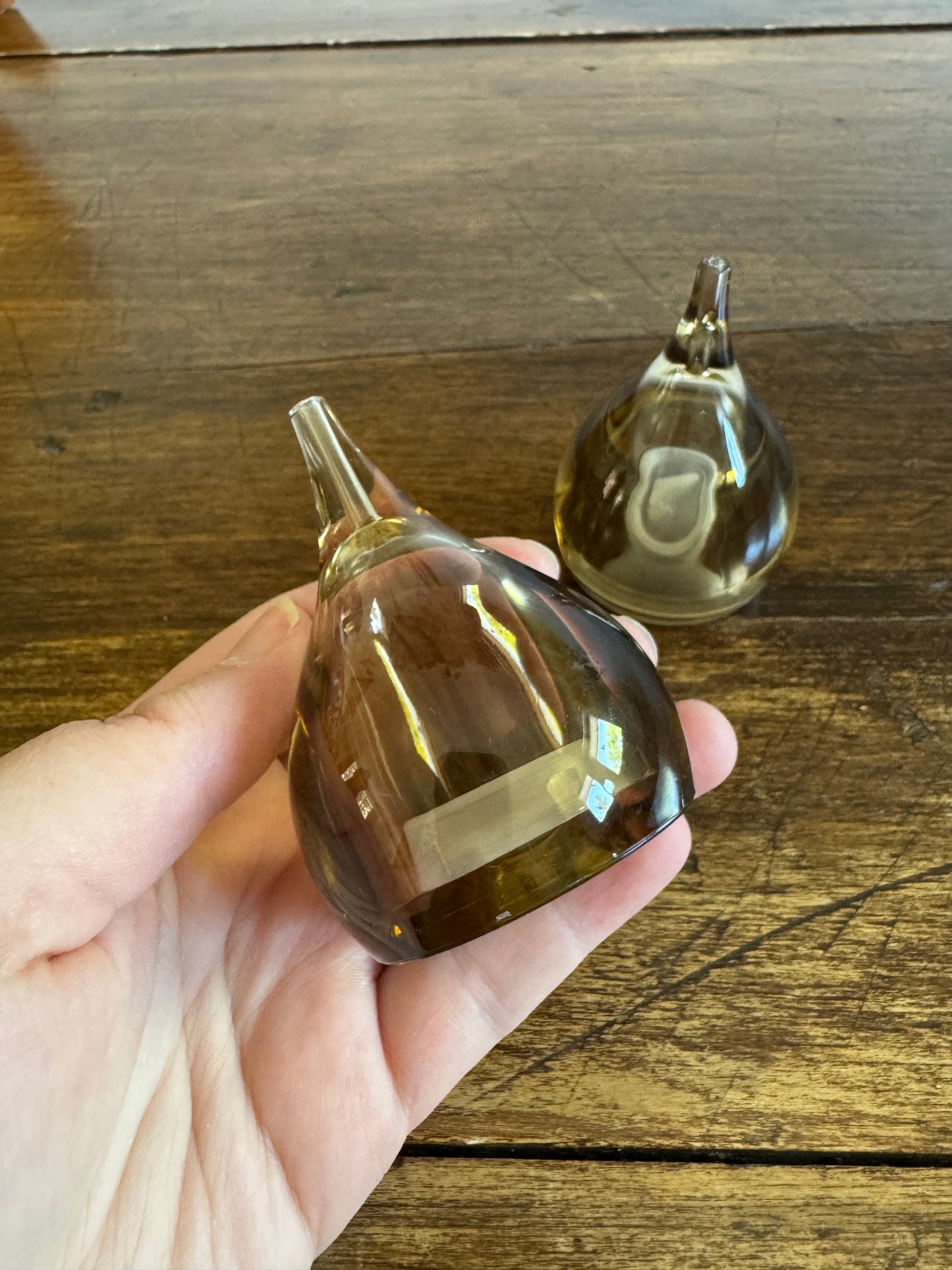 Vintage Plastic Teardrop Shaped Salt and Pepper Shakers