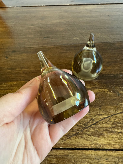 Vintage Plastic Teardrop Shaped Salt and Pepper Shakers