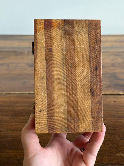 Wood Recipe Card Holder with Lovely Wood Grain - Simple Wood Storage Box