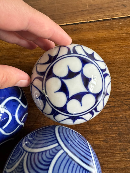 Blue and White Ceramic Decorative Bowl Fillers - Pottery Carpet Balls