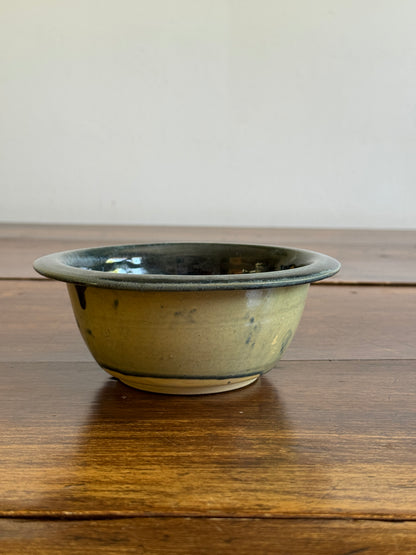 Small Hand Crafted Pottery Blue Green Bowl