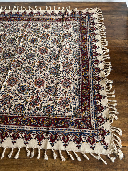 Printed Cloth Table Cover with Tassel Detailing Made in Iran