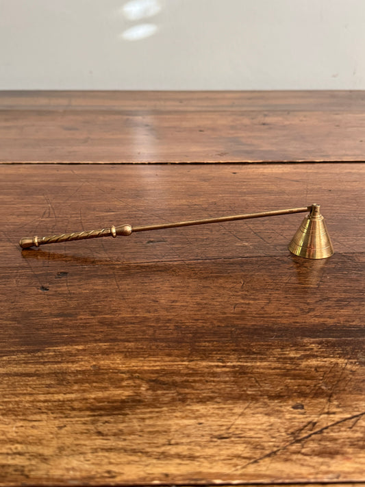 Vintage Brass Candle Snuffer with Thicker Swirled Handle