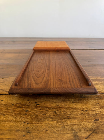 Wood Serving Board with Raised Platform and Edge Guards - Made in Canada