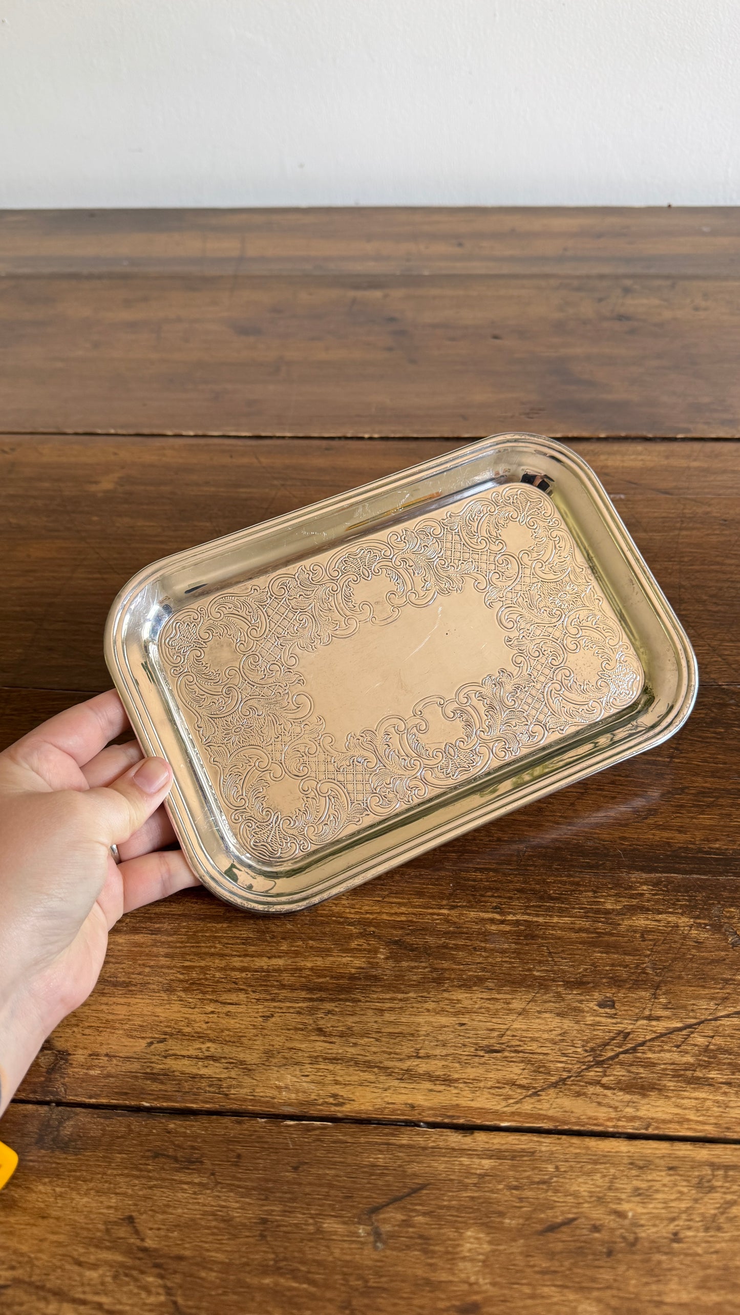 Small Rectangular Silver Trinket Dish - Made in Canada