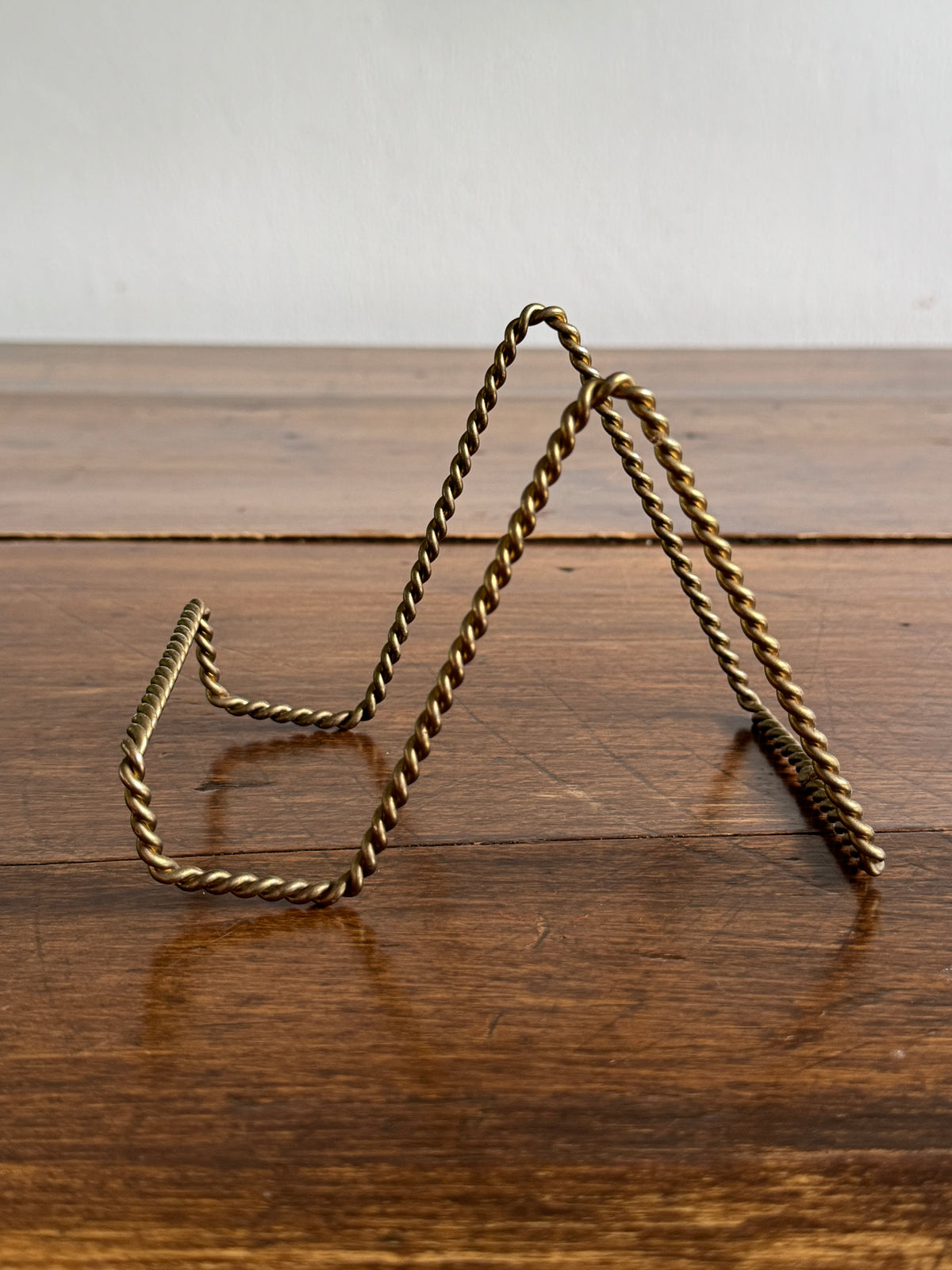 Set of Four Twisted Rope Brass Display Stands