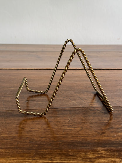 Set of Four Twisted Rope Brass Display Stands