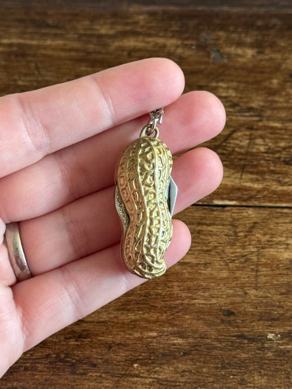 Vintage Promotional Peanut Mini Knife on Keychain - Peanut Pocket Knife by Rich Tasty