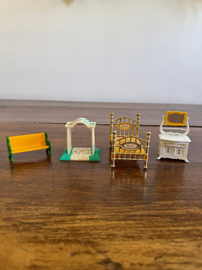 PICK ONE - Doll House Miniature Furniture, Bench, Arbor, Bed or Dresser