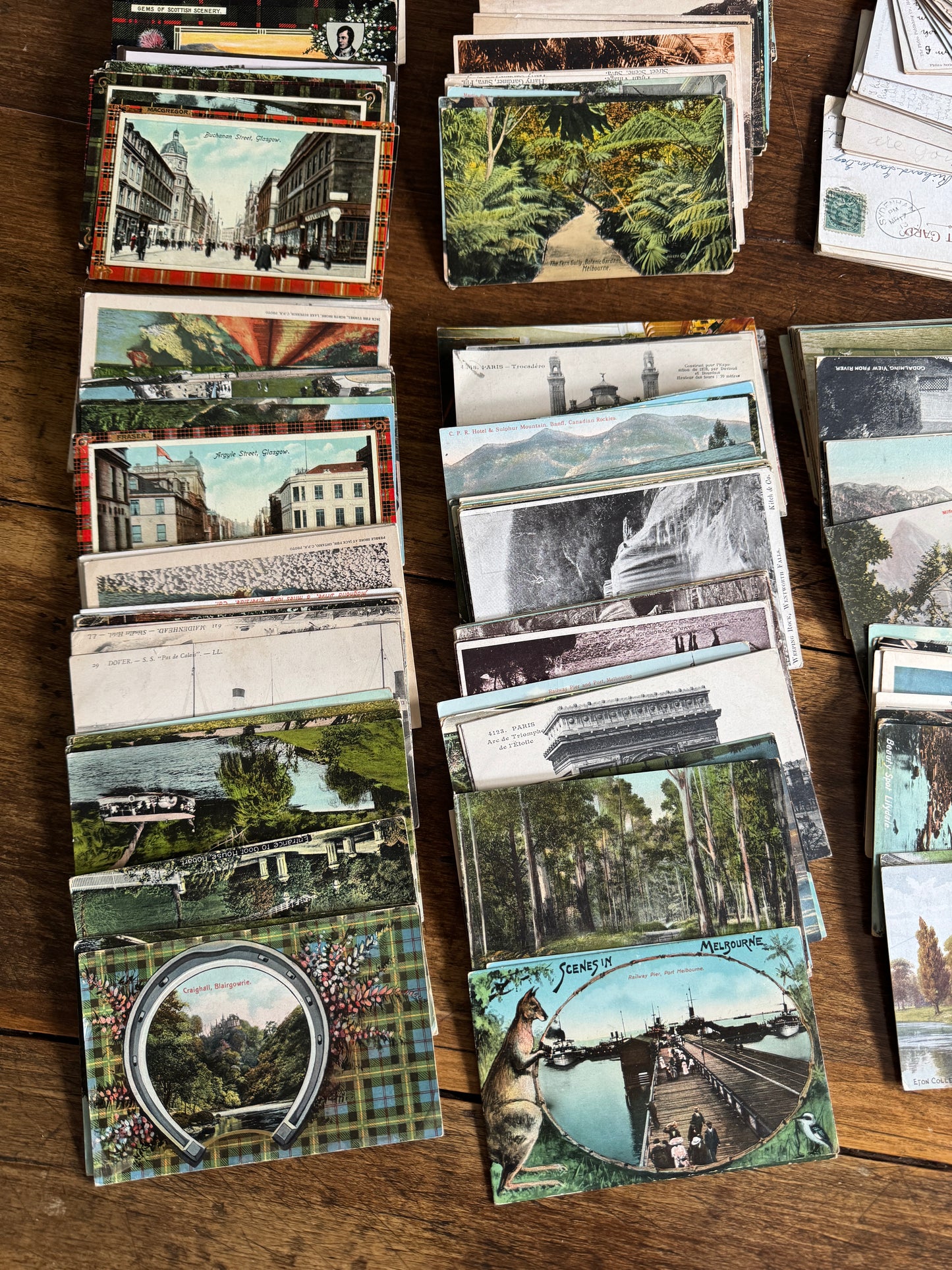 Mixed Vintage Scenic Postcards and Album