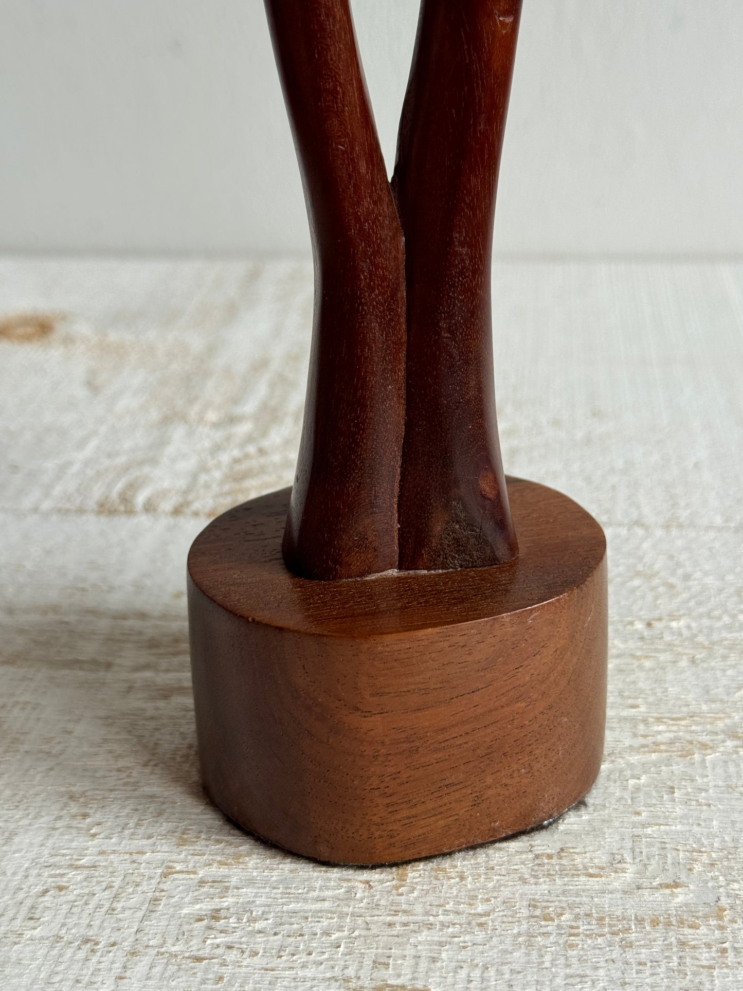 Vintage Wood Mid Century Female Form - Curvy Human Form Sculpture