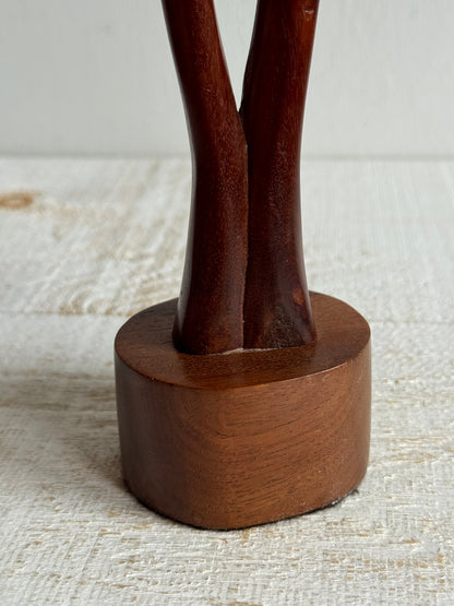 Vintage Wood Mid Century Female Form - Curvy Human Form Sculpture