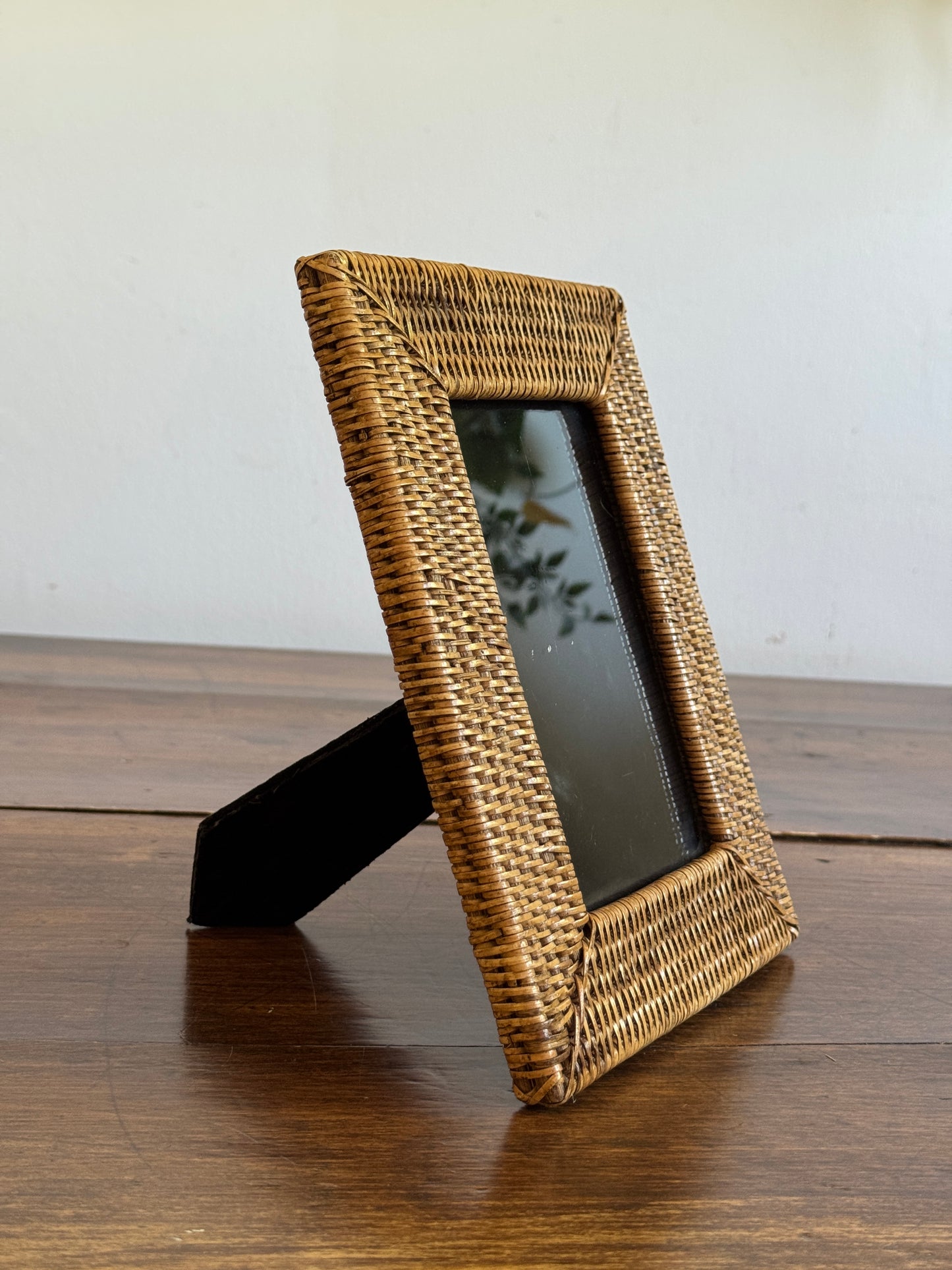 Vintage Woven Wicker Photo Frame