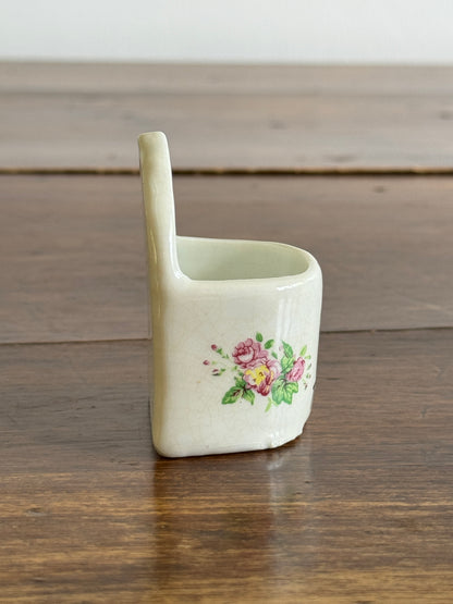 Vintage Rings and Things Ceramic Wall Pocket Jewelry Holder