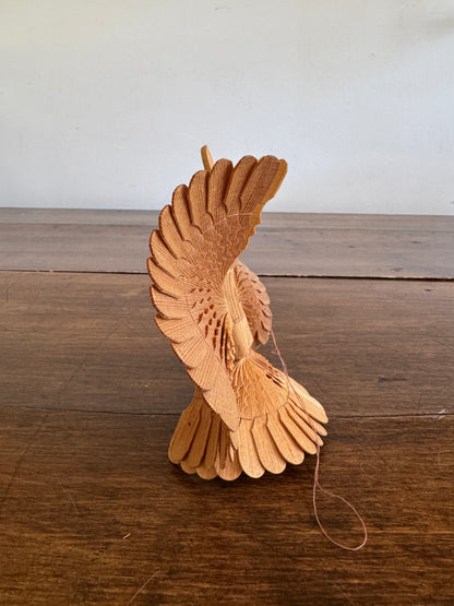 Layered Wood Bird Decoration Standing or String Hanger