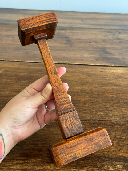 Hand Crafted Wood Display Stand - Squared Hat Stand
