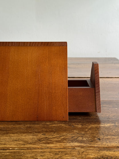 Unique Hand Crafted Triangle Wood Storage Box