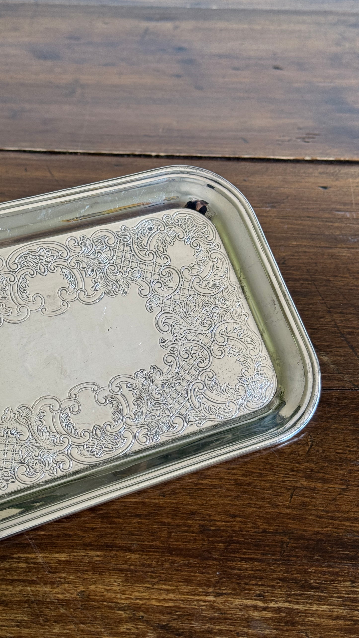 Small Rectangular Silver Trinket Dish - Made in Canada