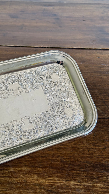 Small Rectangular Silver Trinket Dish - Made in Canada
