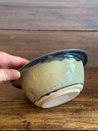 Small Hand Crafted Pottery Blue Green Bowl