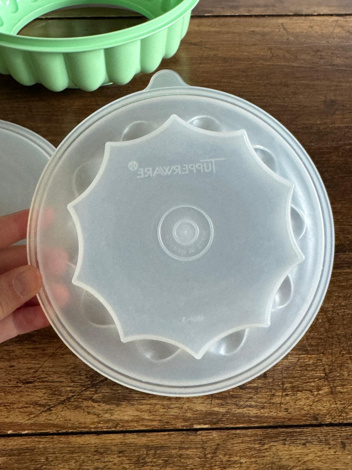 Vintage Green Plastic Tupperware Jello Ring Mold