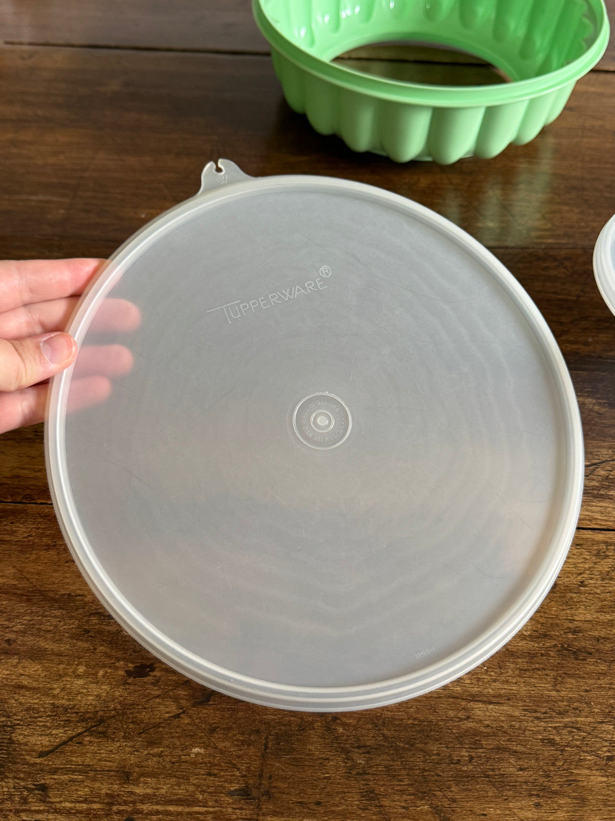 Vintage Green Plastic Tupperware Jello Ring Mold