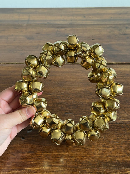 Vintage Small Brass Bell Wreath Holiday Decor