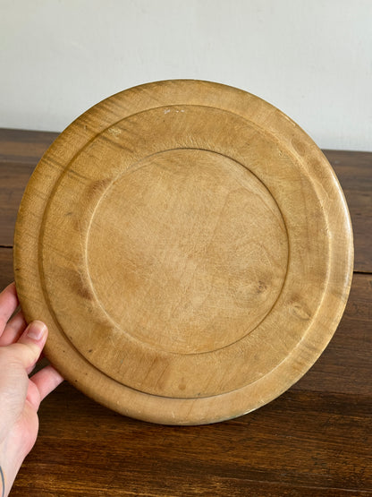 Vintage English Wood Bread Board - Wooden Cutting Board