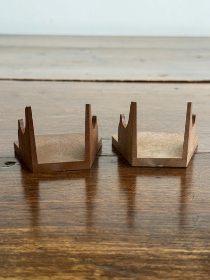Brown Plastic Stands for Teacup Sets or Mini Collections