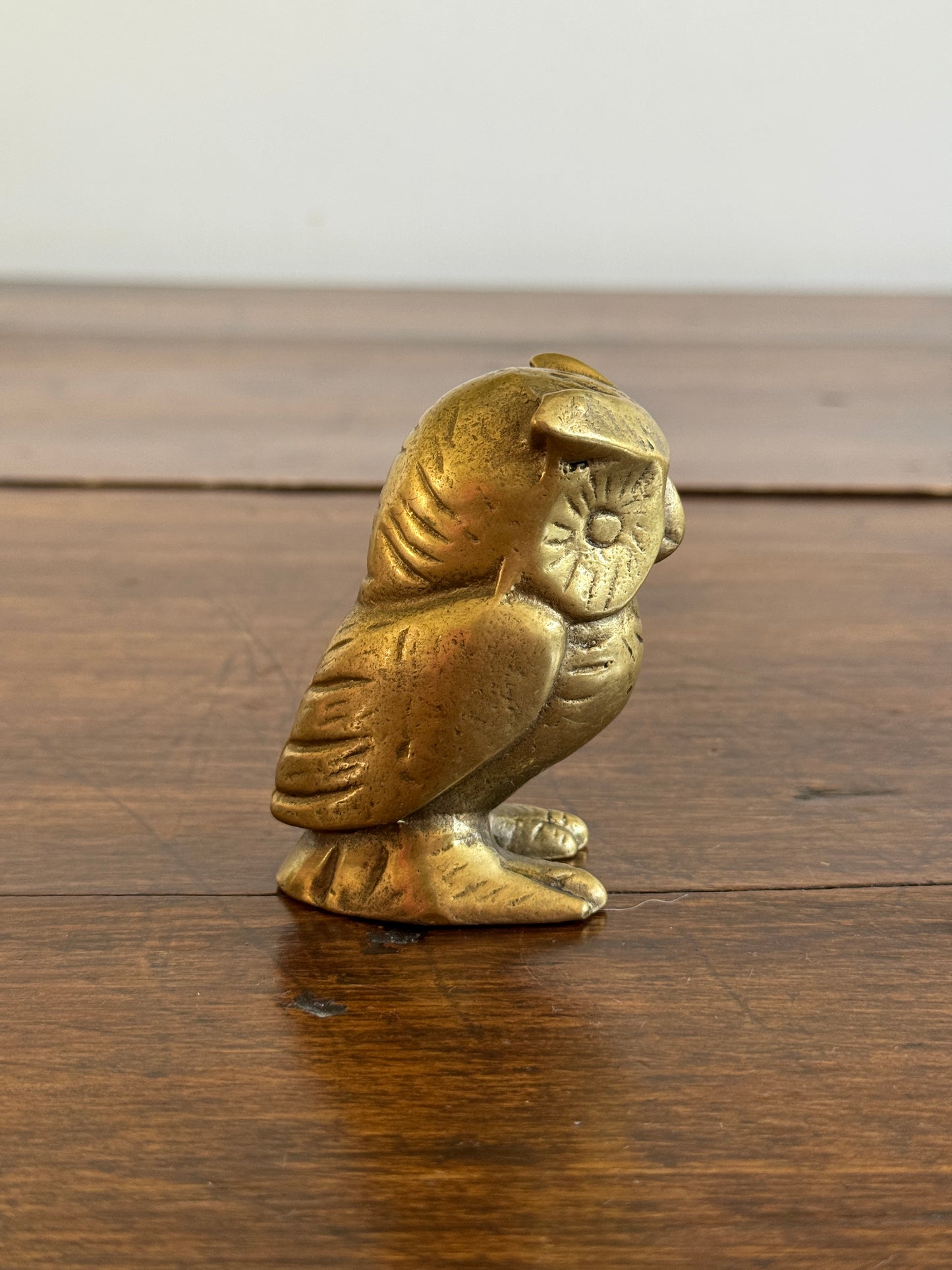 Vintage Heavy Brass Owl - Made in Canada
